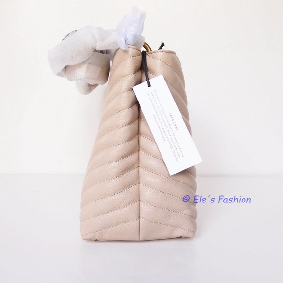 ❤️NWT Rebecca Minkoff Edie Lrg Top Handle Satchel Crossbody Bag SAND DUNE Beige - Picture 9 of 15